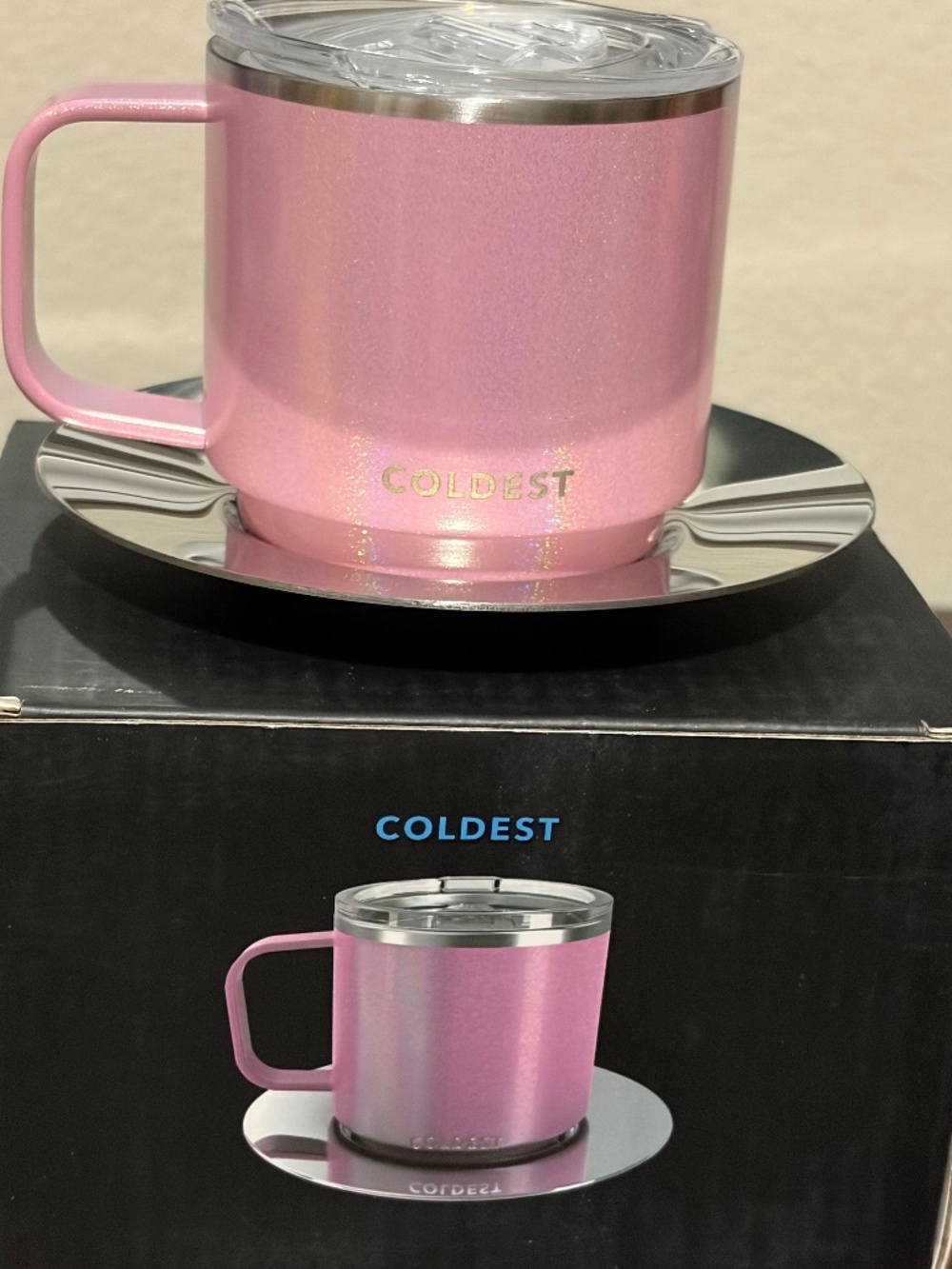 4oz $25. Forever Pink Glitter COLDEST Espresso Cup